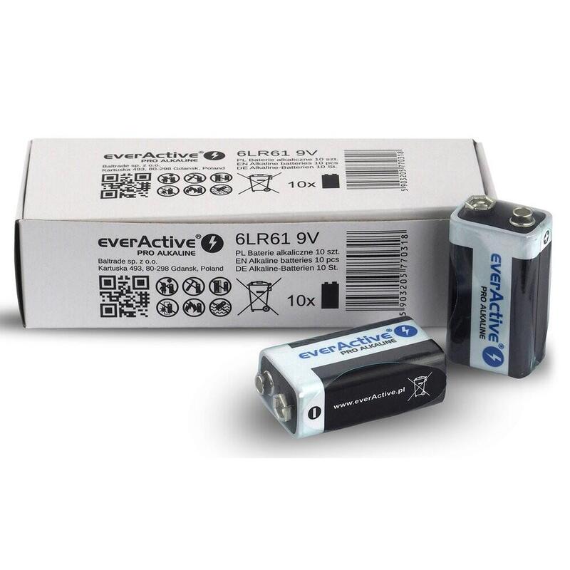 Bateria Alkaliczna R9/6lr61 9v Pro Alkaline, Opakowanie 10 Szt.