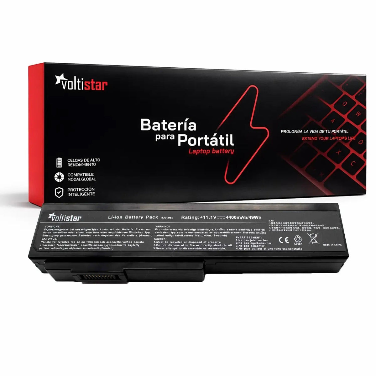 Batería Para Portátil Asus N53sm, N61jq
