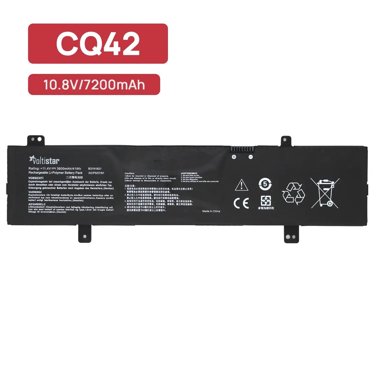 Batería Para Portátil B31N1631 Asus Vivobook 15 X505Bp X505Ba X505Ba-Br016T 11.4V 3600Mah