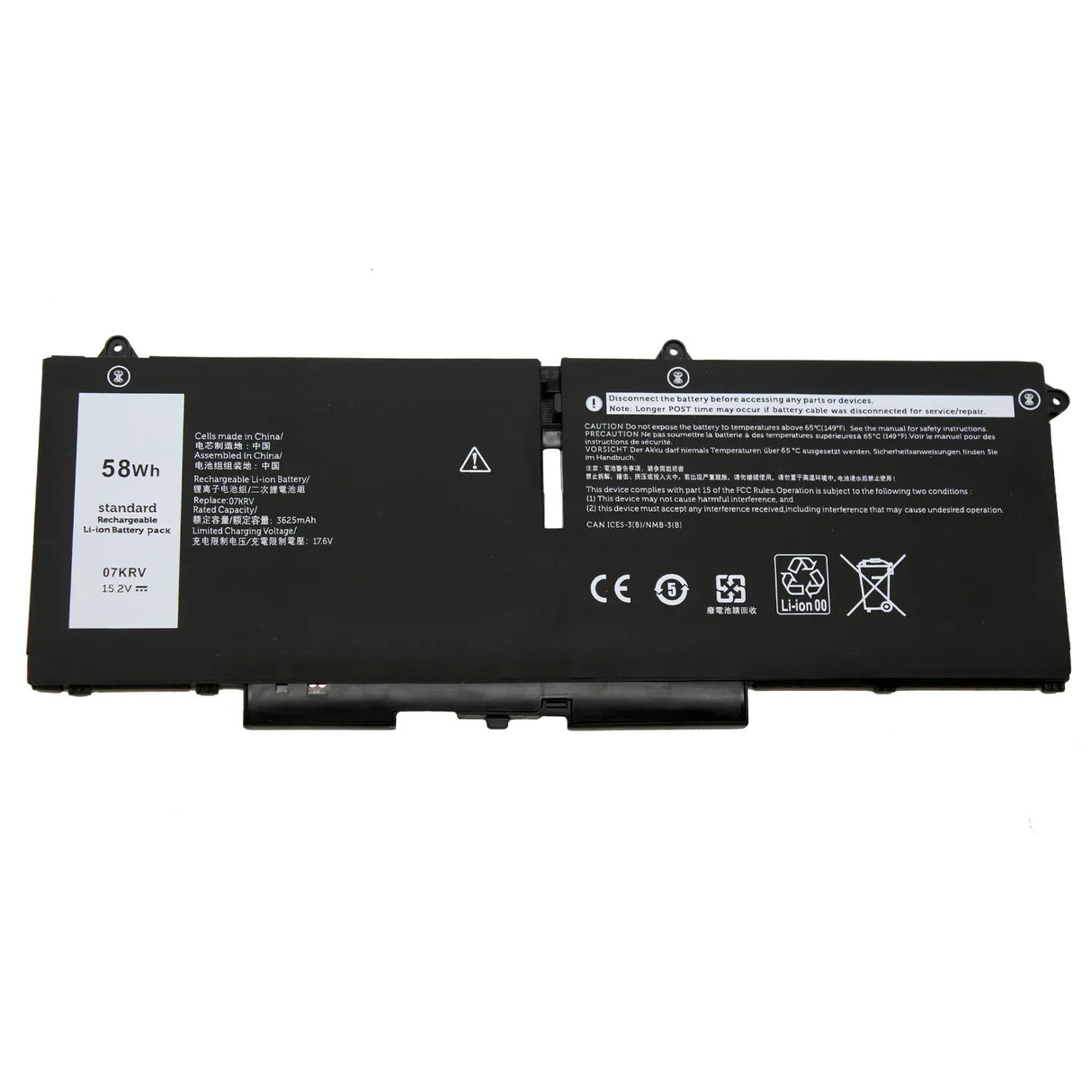 Batería Para Portátil Dell Latitude 14 7430 7330 5430 5330 15.2 V 58 Wh 07Krv