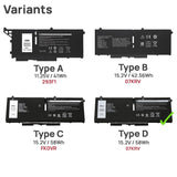 Batería Para Portátil Dell Latitude 14 7430 7330 5430 5330 15.2 V 58 Wh 07Krv