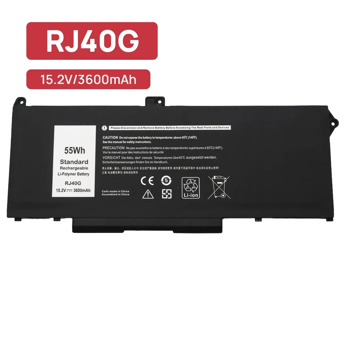 Batería Para Portátil Dell Latitude 5420 5520 Precision 3560 Series | Rj40G 55Wh
