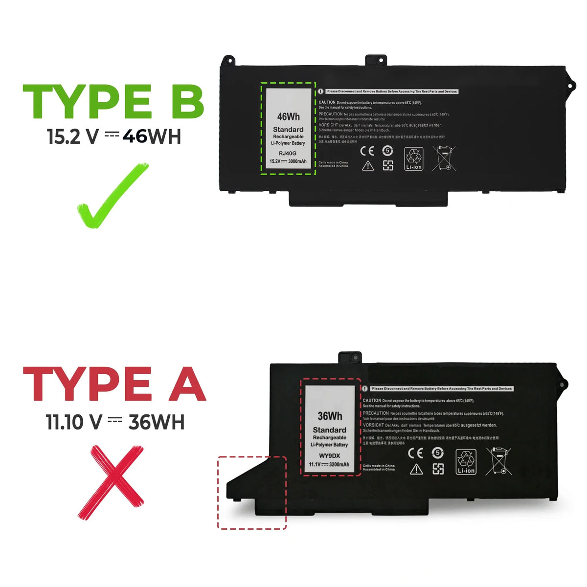 Batería Para Portátil Dell Latitude 5420 5520 Precision 3560 Series | Rj40G