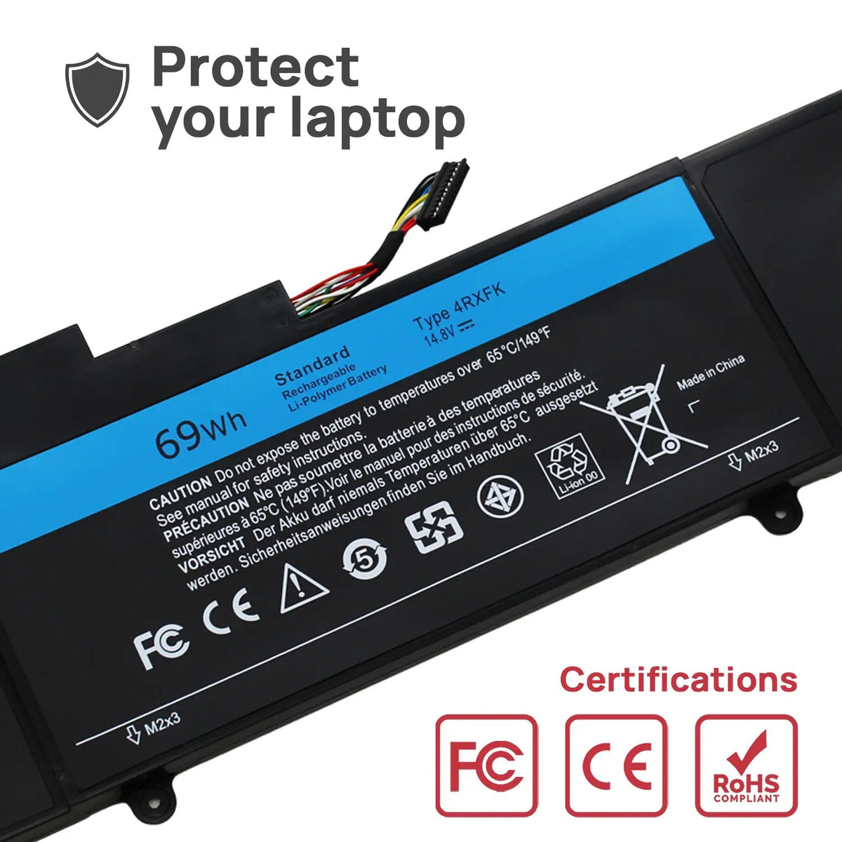 Bateria 4Rxfk Para Portatil Dell Ultrabook Xps 14 L421 L142X