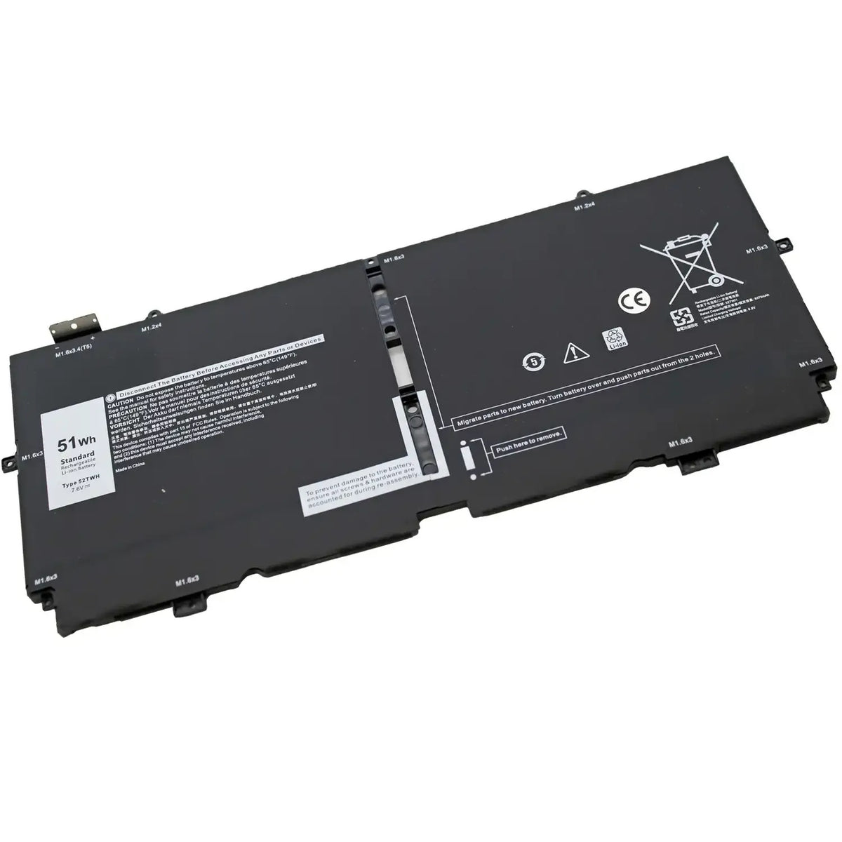 Bateria Para Portatil Dell Xps 13 7390 2-En-1 Xps 13 9310 2-En-1 52Twh
