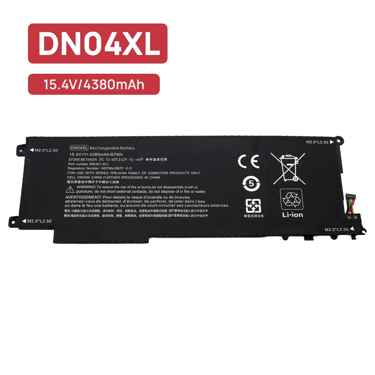 Batería Dn04Xl Para Portátil Hp Zbook X2 G4 3Fb84Ut 3Fb88Ut 3Jy50Ut 3Ua47Ut 3Wp24Ut 3Xp65Ut 3Xt78Ut 3Tp54Ut