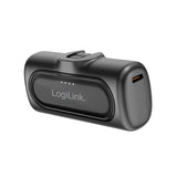 Bateria Externa Power Bank   5000 Mah, Conector Usb-C Integrado, Color Negro  Lipo Logilink