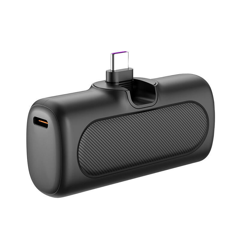 Bateria Externa Power Bank   5000 Mah, Conector Usb-C Integrado, Color Negro  Lipo Logilink