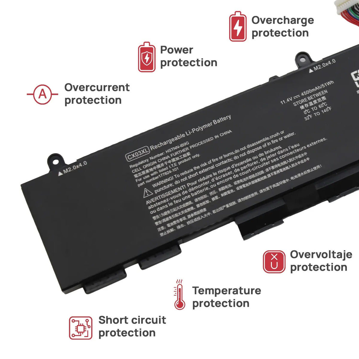 Batería Para Portátil Cx03Xl Hp Elitebook X360 830 G7 G8 Series L77624-422