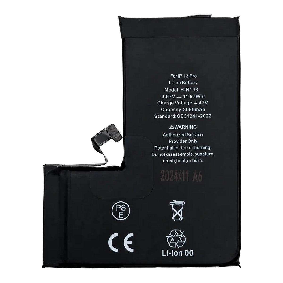 Batería Para Iphone 13 Pro | 3095Mah - Oem | Interna Repuesto | Adhesivo Preinstalado | Con Flex | Alta Capacidad