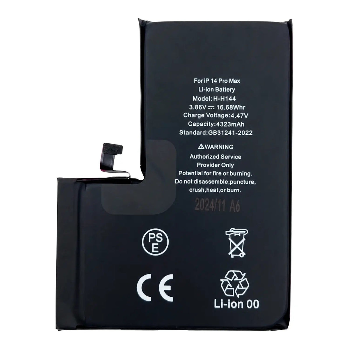 Batería Para Iphone 14 Pro Max | 4323Mah - Oem | Interna Repuesto | Adhesivo Preinstalado | Con Flex | Alta Capacidad