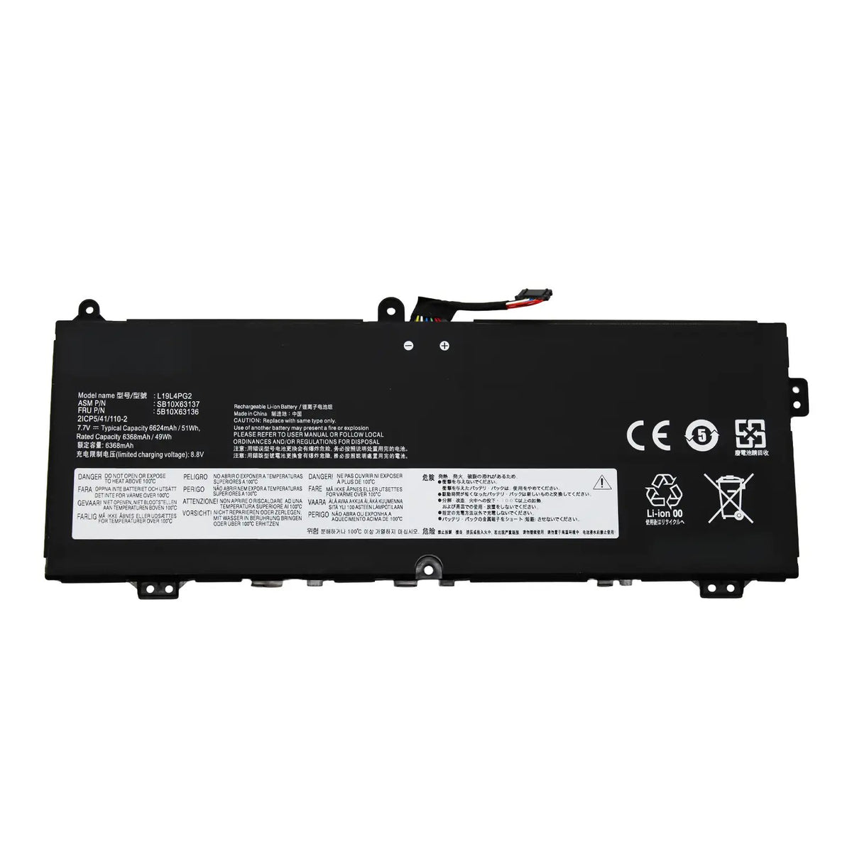 Bateria L19M4Pg2 Para Portatil Lenovo Ideapad Flex 5 Cb-13Iml05 Thinkpad C13 Yoga G1