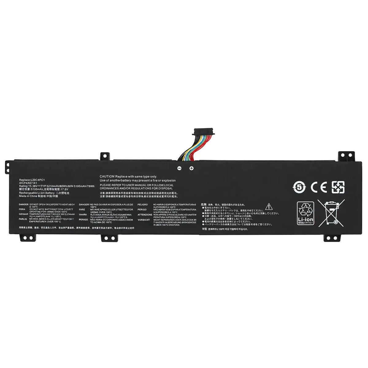 Batería L20C4Pc1 Para Portátil Lenovo Legion 5 Pro-16Ach6 Pro-16Ach6H Pro-16Ith6 Pro-16Ith6H