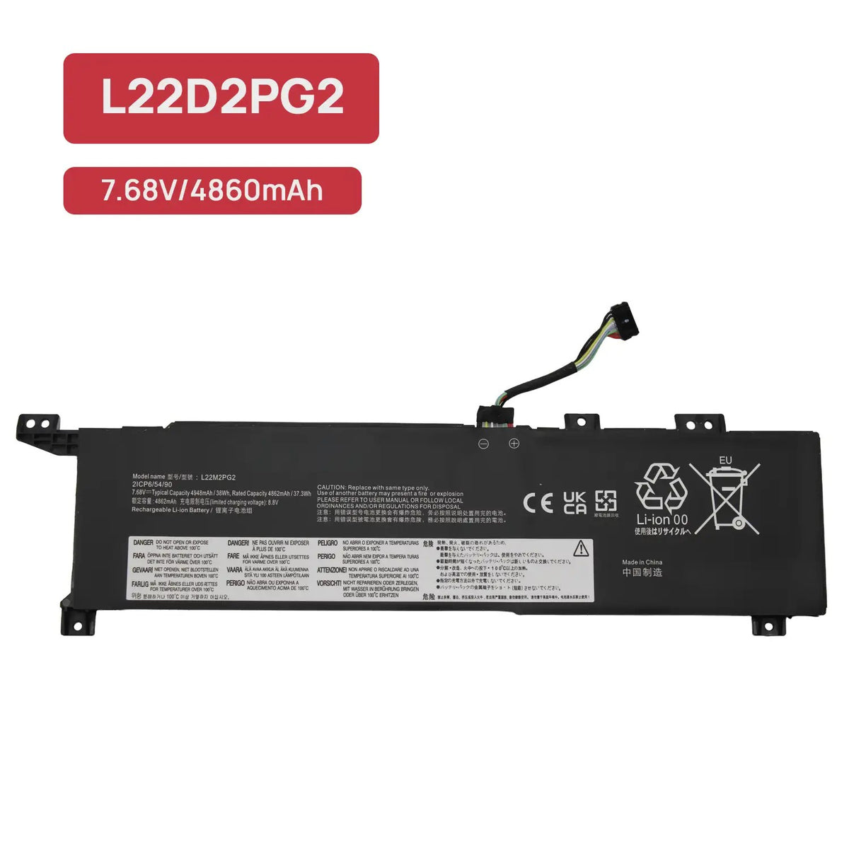 Bateria L22D2Pg2 Para Portatil Lenovo V14-G4 V15-G4