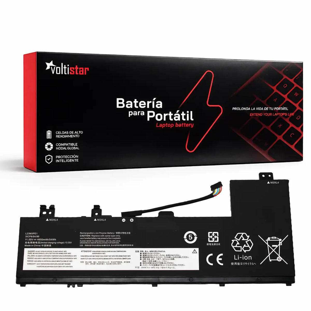 Batería Para Portátil Lenovo Ideapad 5 2-In-1 14Ahp9 14Iru9 16Ahp9 | L23M3Pe1 11.55V
