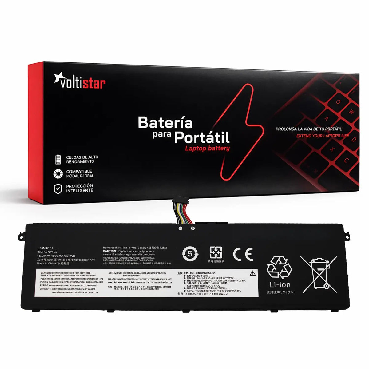 Batería Para Portátil Lenovo Ideapad Pro 5 14Ahp9 16Ahp9 16Imh9 | L23M4Pf1 61Wh