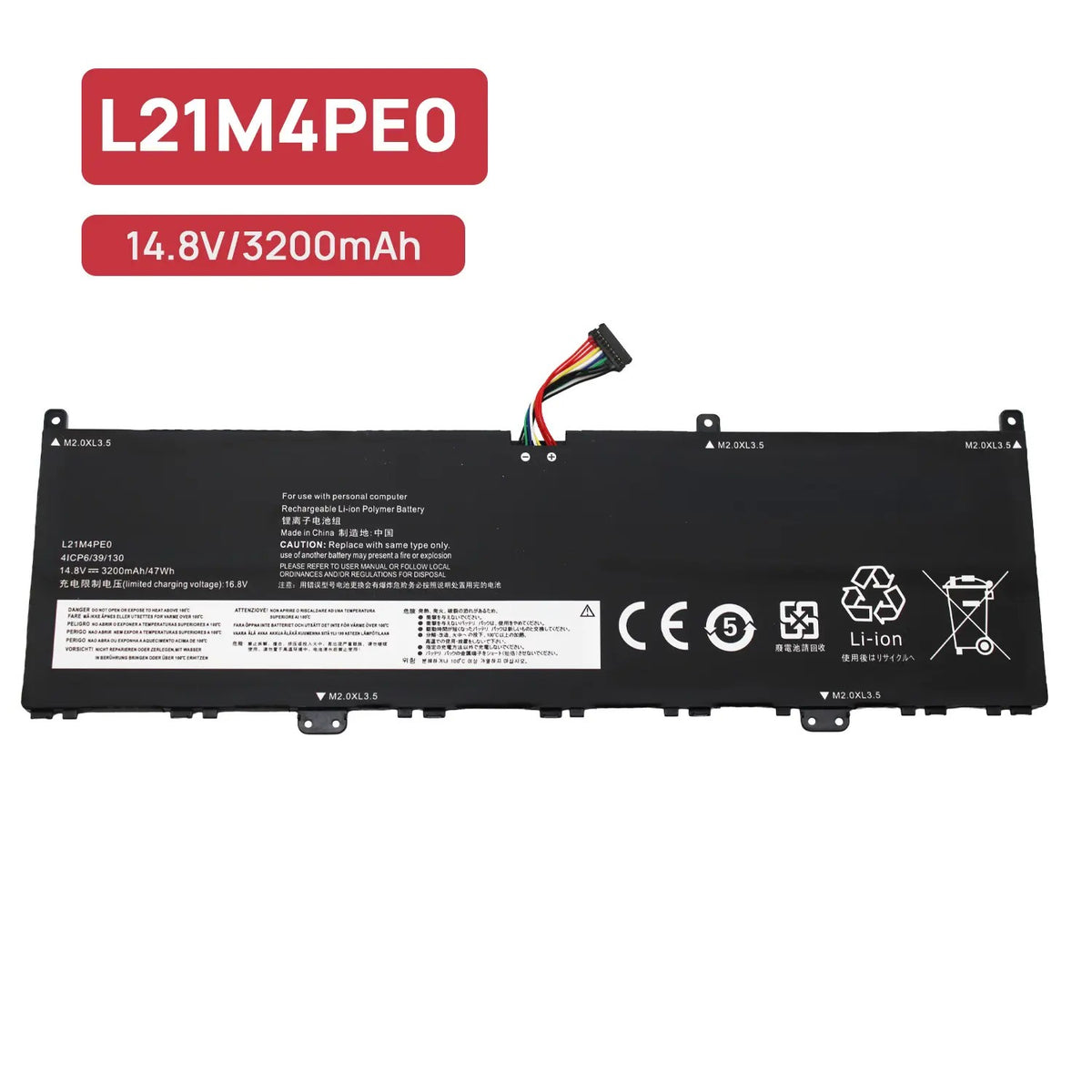 Batería Para Portátil Lenovo Yoga Pro 14S Iah7 Arh7 | L21M4Pe0 L21L4Pe0 47Wh