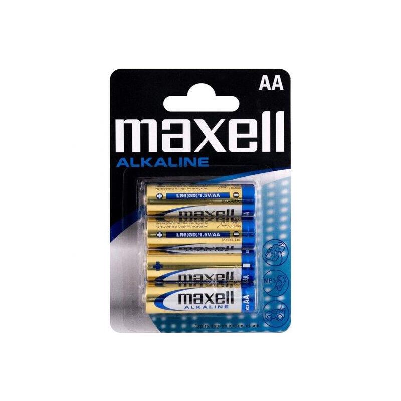 Batería Maxell Alcalina Aa Mignon Lr06, 4 Piezas.