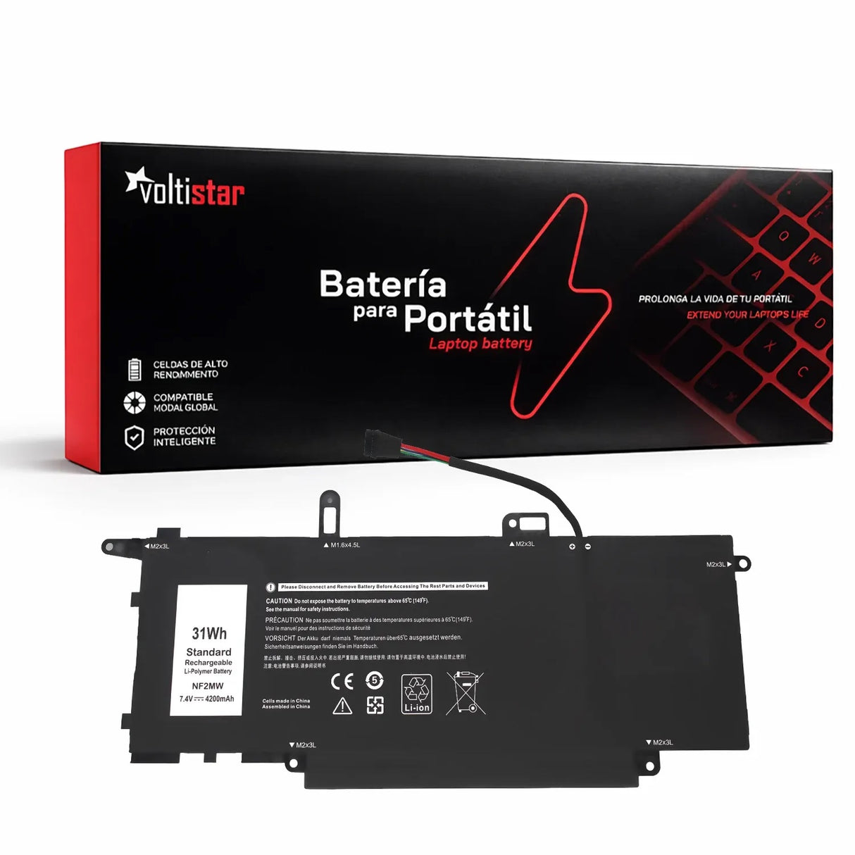 Batería Nf2Mw Para Portátil Dell 7.4V 4200Mah Inspiron 7400 | Latitude 7400 | Latitude 9410