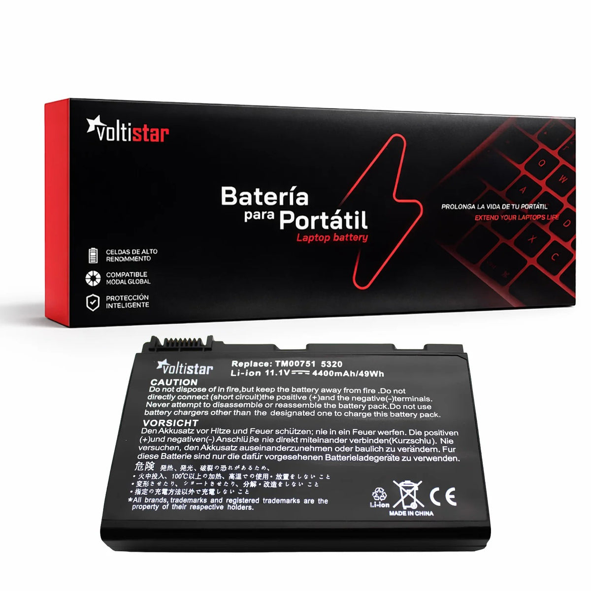 Batería Para Portátil Acer Extensa 5620Z-2A1G16, 5620Z-2A2G08Mi, 5620Z-3A1G16, Travelmate 5310