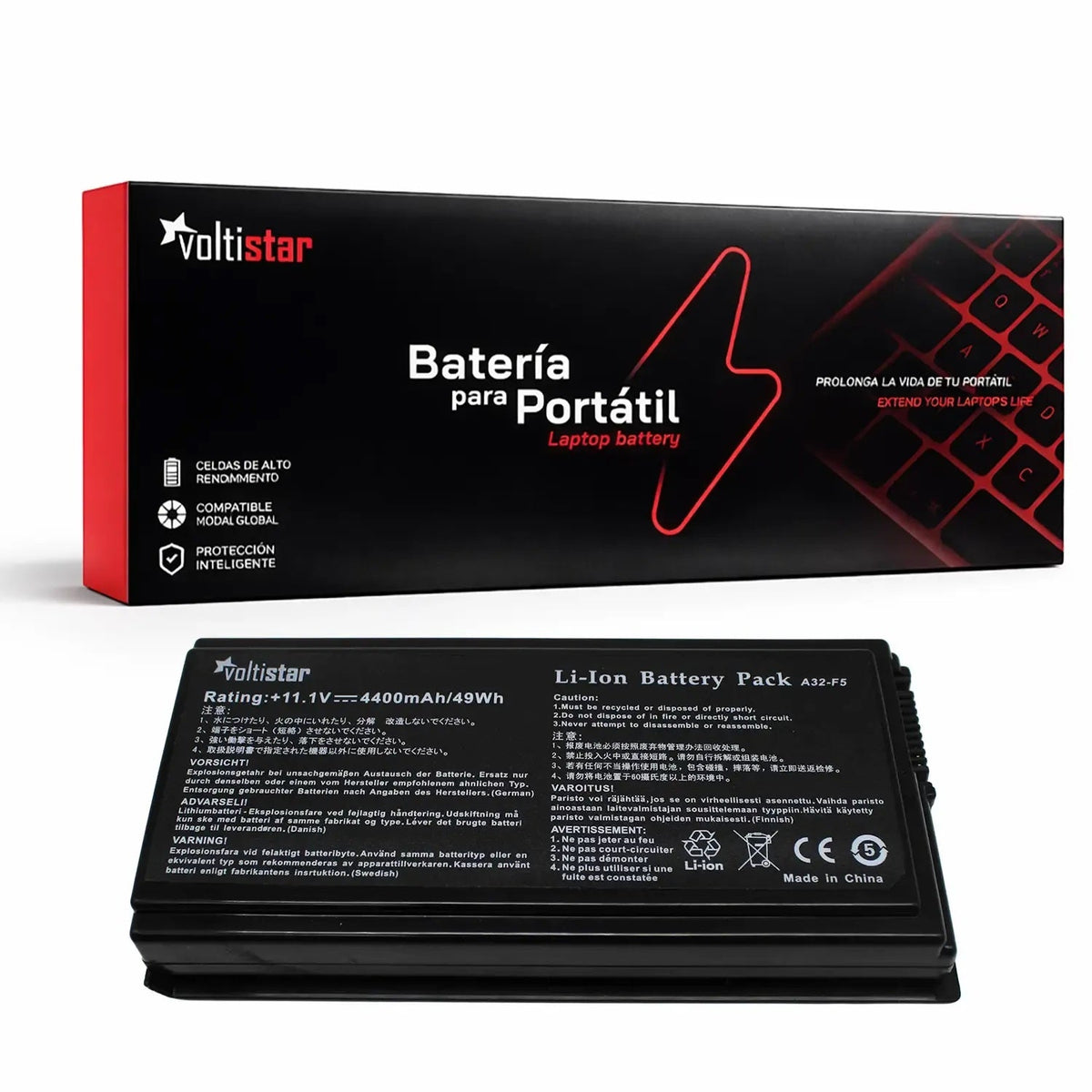 Batería Para Portátil Asus F5 F5c F5gl F5m F5n F5r F5ri F5rl F5sl F5sr F5v