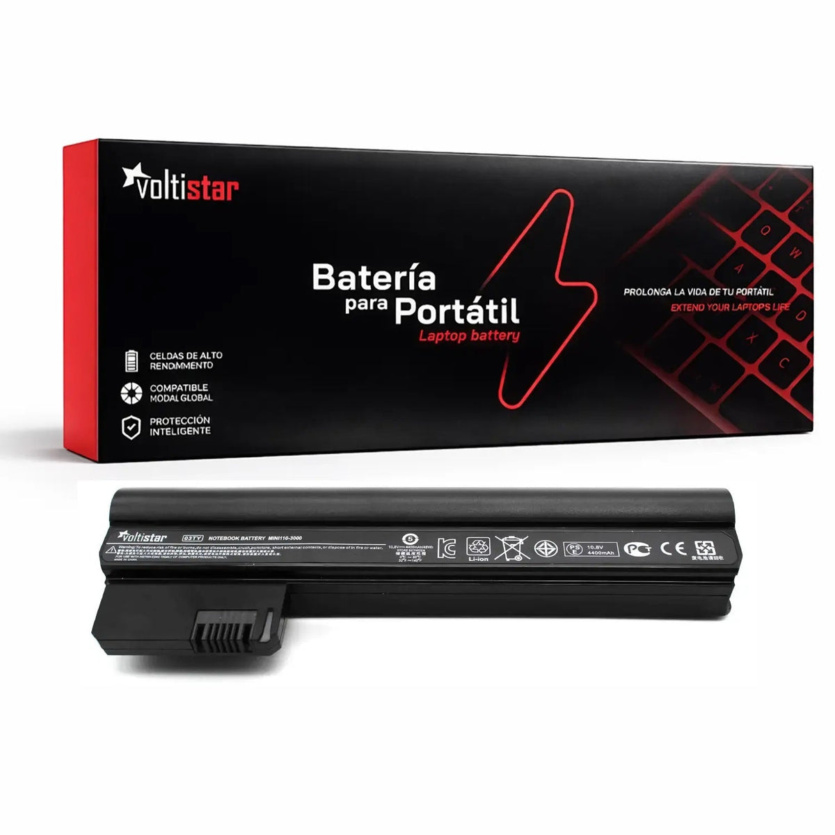 Batería Para Portátil Hp Mini Cq10-400 Cq10-400ca Cq10-400ej Cq10-400sa