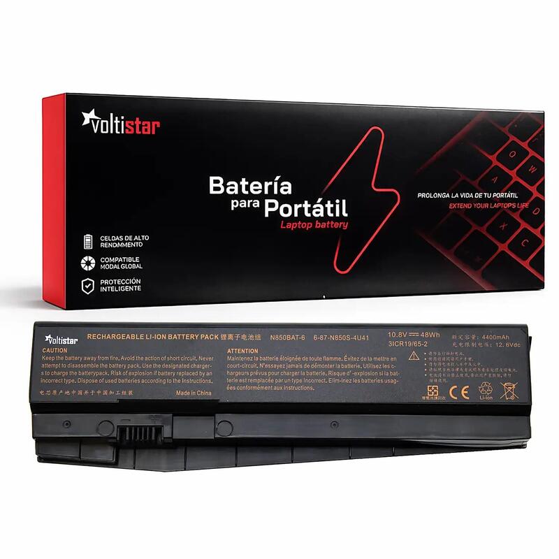 Batería Para Portátil Clevo N850 N855 N857 N870 Series  N850bat 6   10.8v 48wh