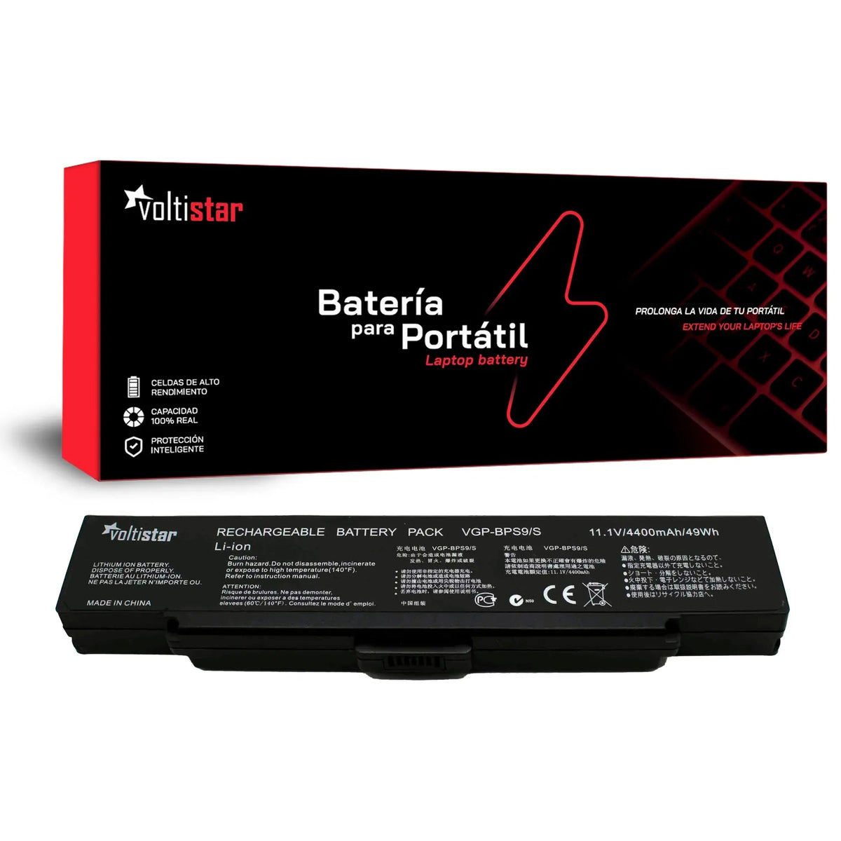 Batería Para Portátil Sony Vaio Vgp-Bps10 Bps10 Vgn-Nr21s