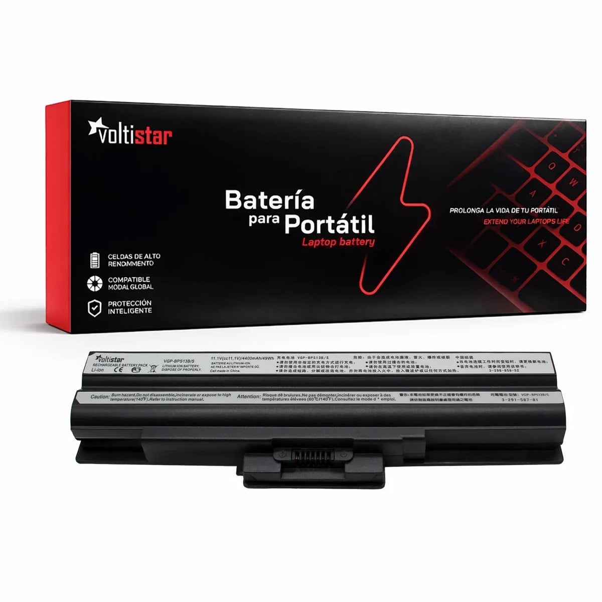 Batería Para Portátil Sony Vgp-Bps21a Vgp-Bps21b 11.1v 4400mah 6 Celdas