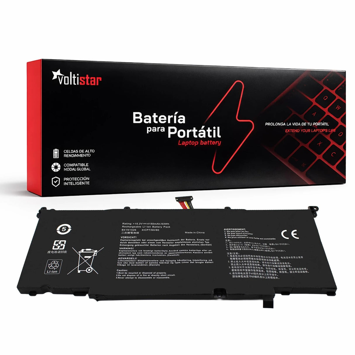 Batería Para Portátil Asus Rog Strix Gl502 Gl502V Gl502Vt Gl502Vt-1A S5 S5Vt6700 B41N1526