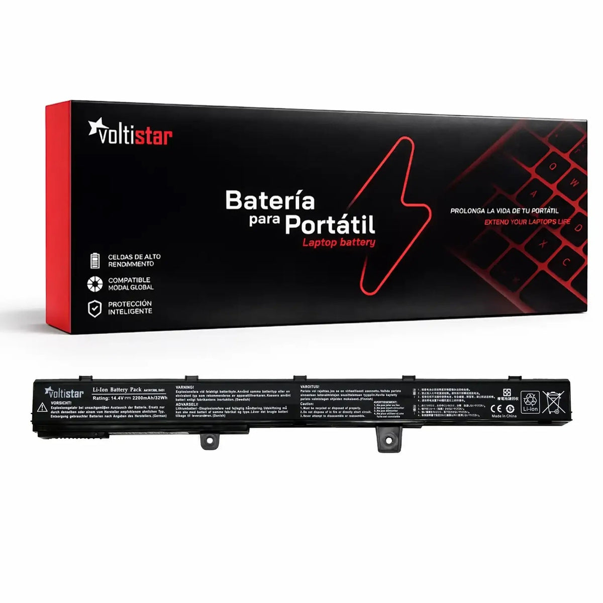 Batería Para Portátil Asus F551c 14.4v