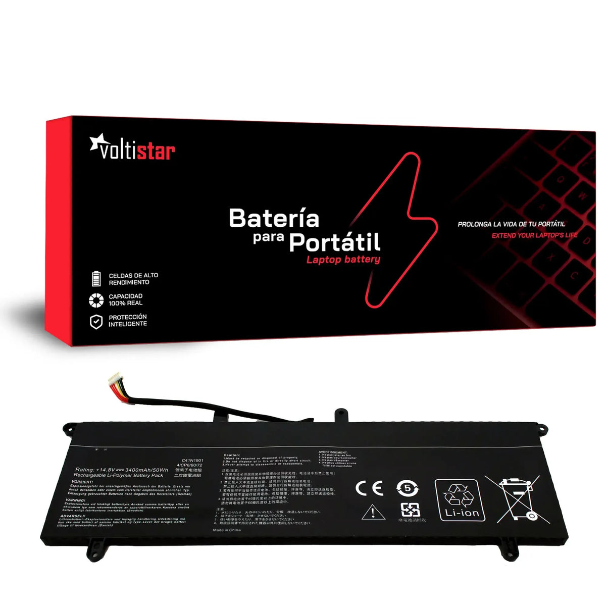 Batería Para Portátil Asus Zenbook Duo 14 Ux481 Ux481F Ux481Fl Ux481Fa C41N1901