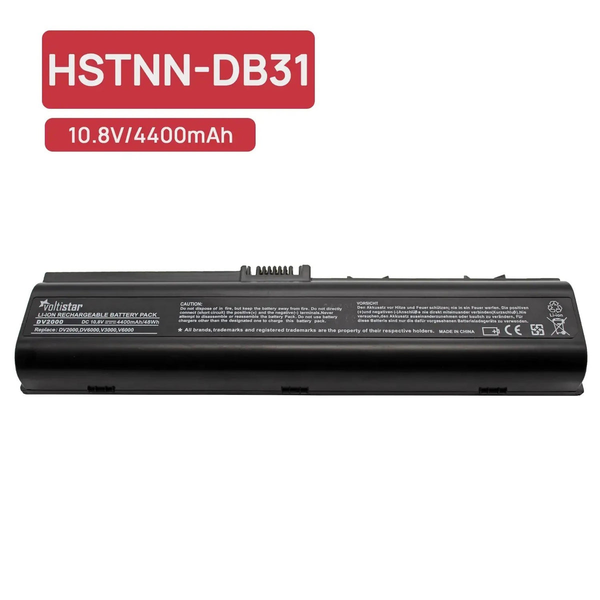 Batería Para Portátil Compaq Presario V3700 V3900 V6000 V6100 V6200 Series 10.8V 4400Mah
