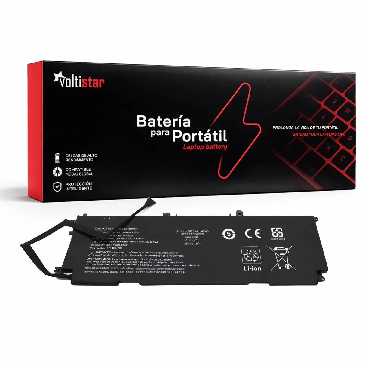 Batería Para Portátil Hp Envy 13-Ad 13T-Ad Ad03Xl 921409-2C1 921409-271
