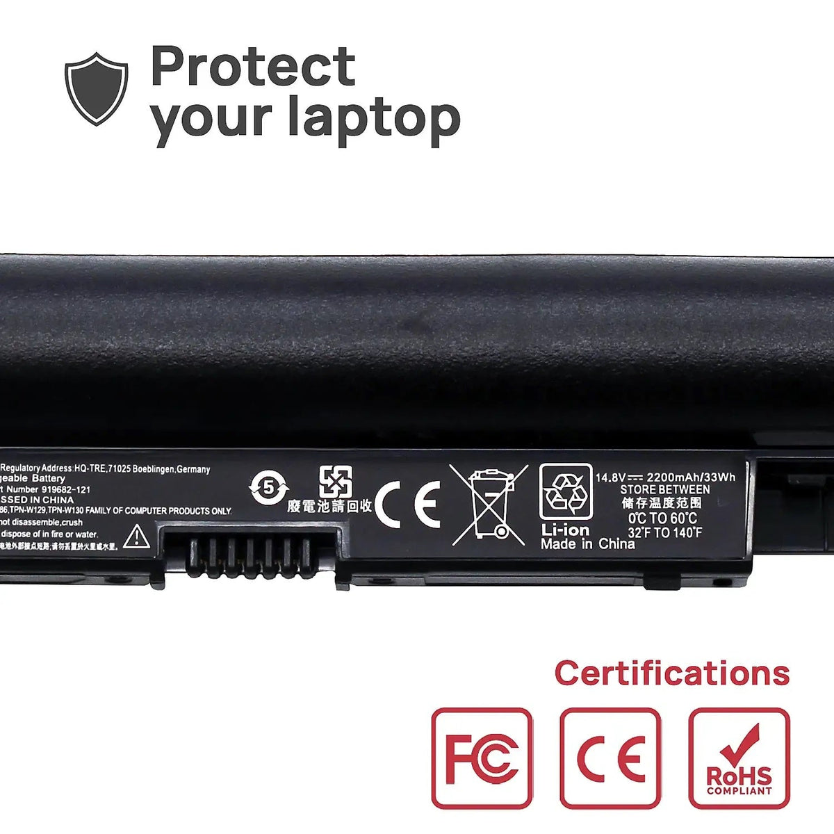 Batería Para Portátil Hp Hstnn-Db8f Hstnn-H7bx Hstnn-Ib7x 14.8v