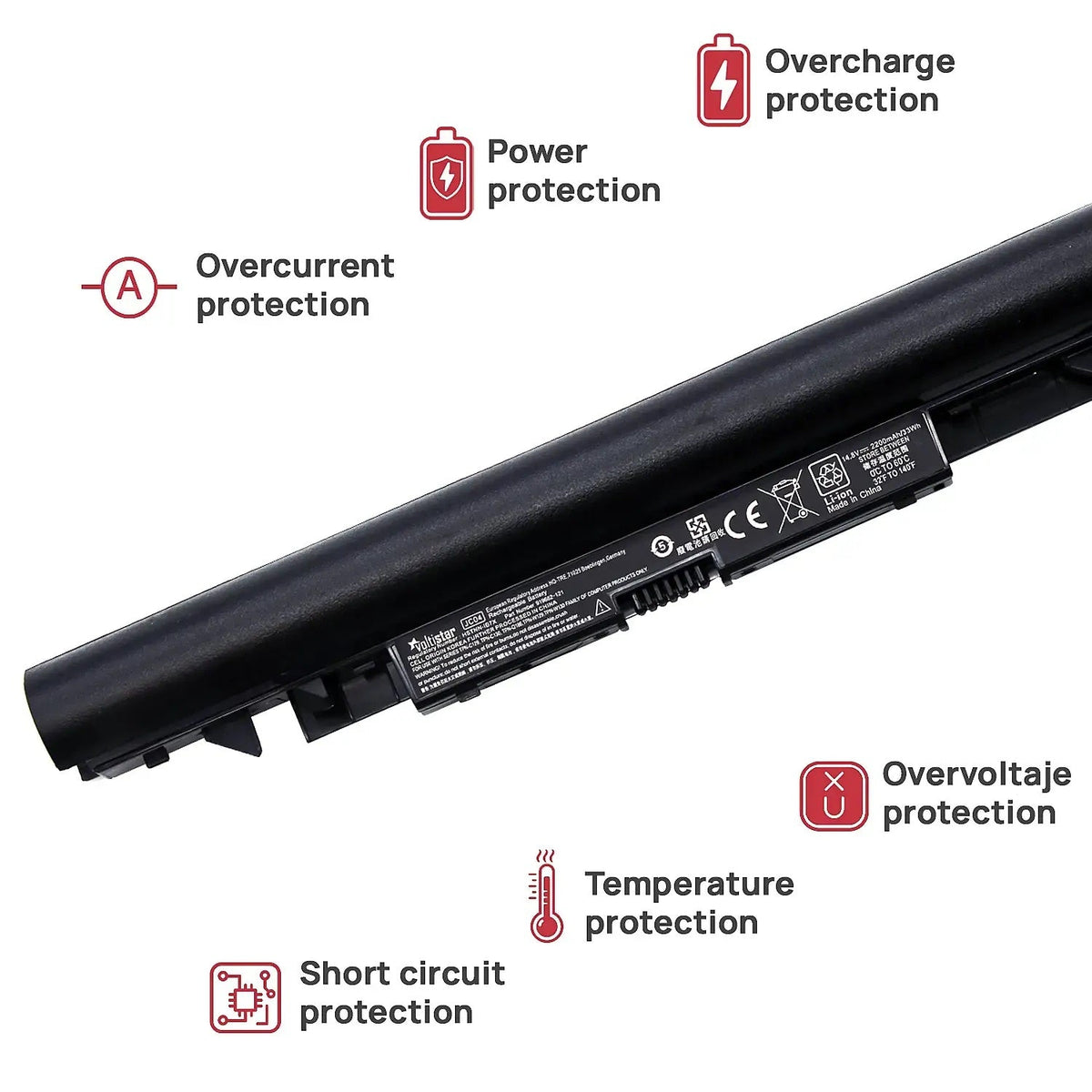 Batería Para Portátil Hp Hstnn-Db8f Hstnn-H7bx Hstnn-Ib7x 14.8v