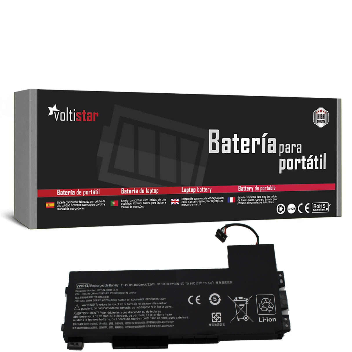 Batería Para Portátil Hp Zbook 15 G3 15 G4 Vv09Xl 808452-001 808452-005 11.1V