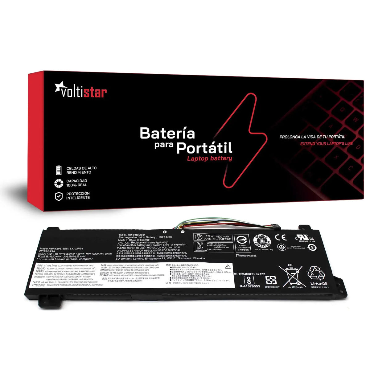 Batería Para Portátil Lenovo V130-15Ikb L17L2Pb3 L17L2Pb4