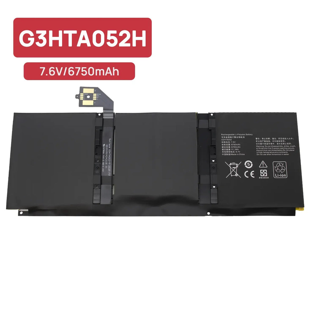Batería Para Portátil Microsoft Surface 3 De 13.5" G3Hta052H
