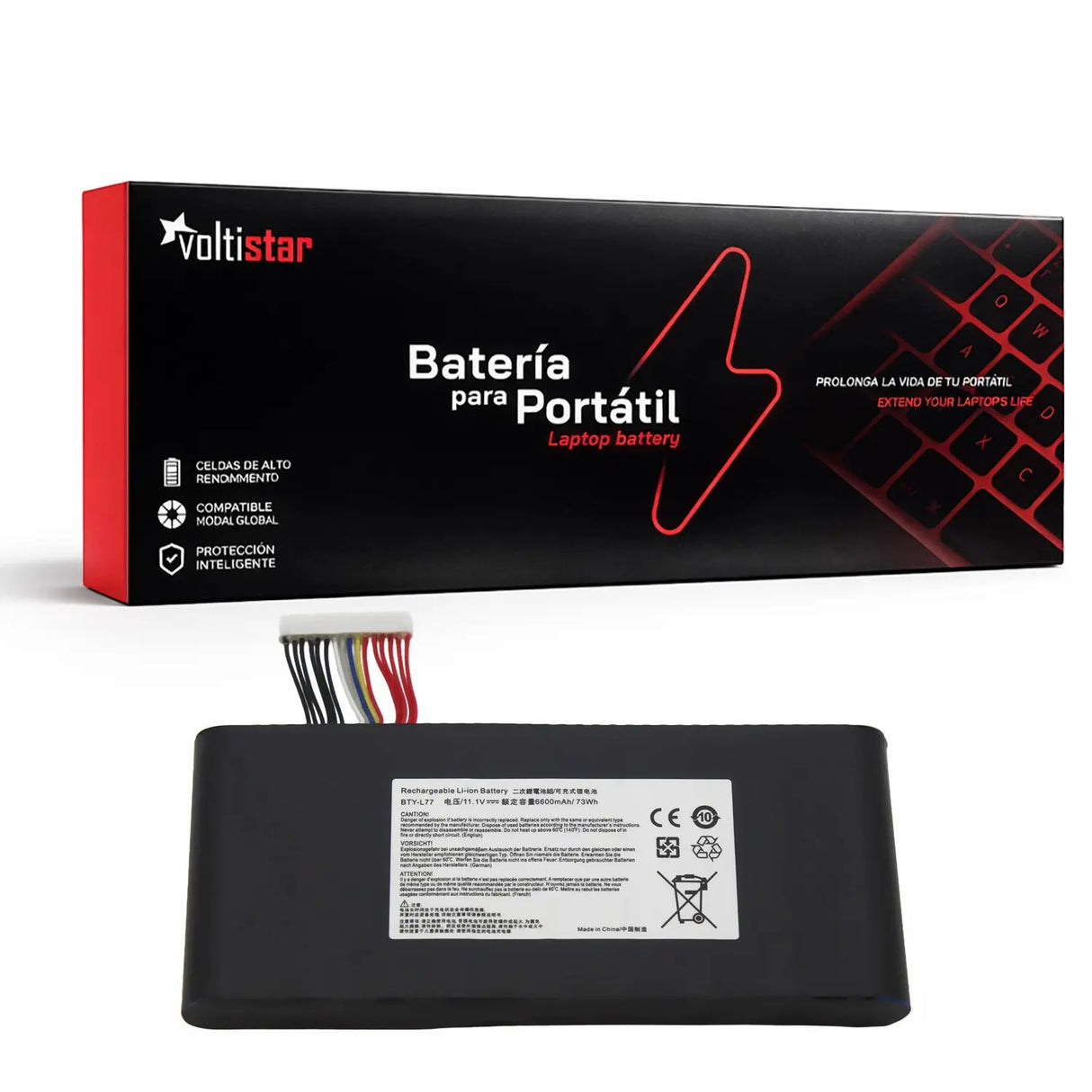 Batería Para Portátil Msi Gt72 2Qd Gt72S 6Qf Gt80 2Qe Series Bty-L77
