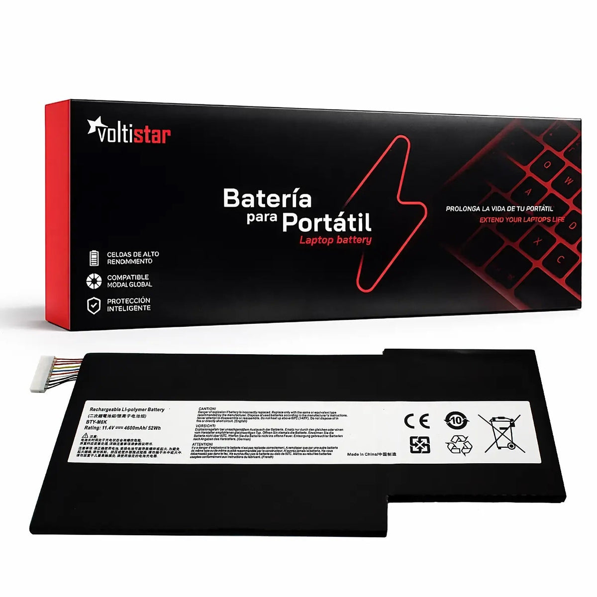 Batería Para Portátil Msi Wp65