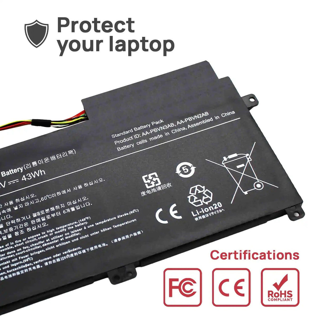 Batería Para Portátil Samsung Np370r5e Np370r4e Np450r5e Np470r5e Aa-Pbvn 3ab
