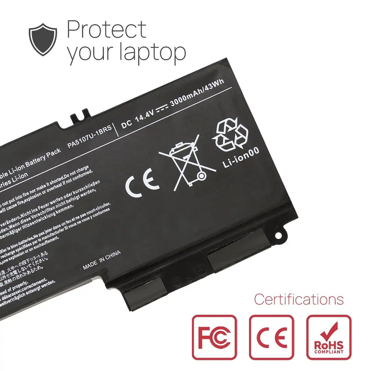 Batería Para Portátil Toshiba Satellite S55Dt-A Pc50 S50T-A-00V S50T-A-K2M S50T-A-K3M S50T-A028 S55-A5139 Series 14.4V 3000Mah