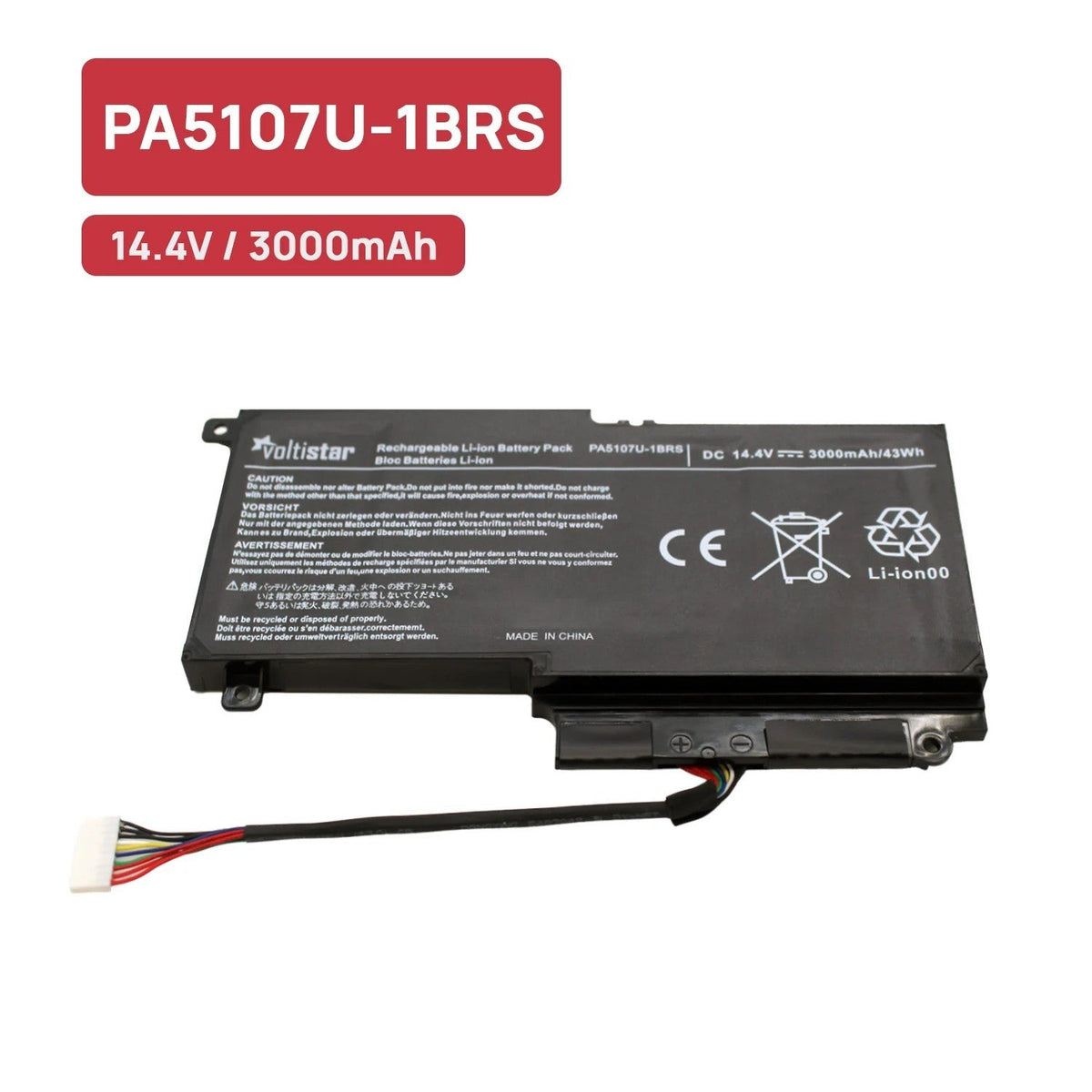 Batería Para Portátil Toshiba Satellite S55Dt-A Pc50 S50T-A-00V S50T-A-K2M S50T-A-K3M S50T-A028 S55-A5139 Series 14.4V 3000Mah