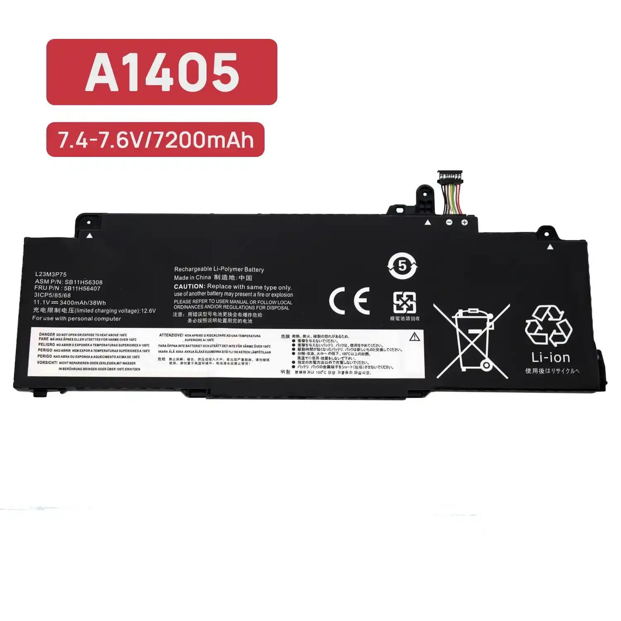 Bateria Para Portatil Thinkpad T14S G5 G6 L23M3P75 L23C3P70 L23D3P76