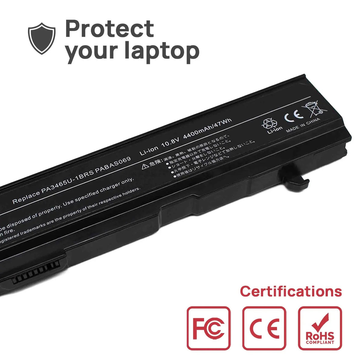 Batería Para Portátil Toshiba Satellite A100 Pa3451U-1Brs Pa3457U-1Brs Pa3465U-1Brs Pabas067 Pabas069