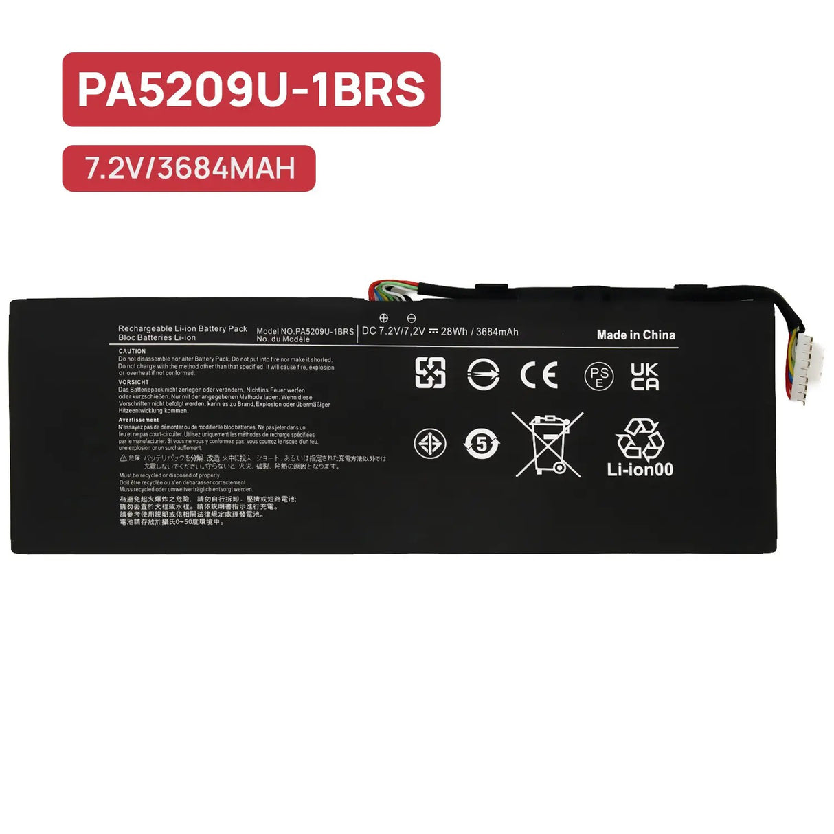 Batería Pa5209U-1Brs Para Portátil Toshiba Satellite L10W-C L12-C-104 L15W-B1302