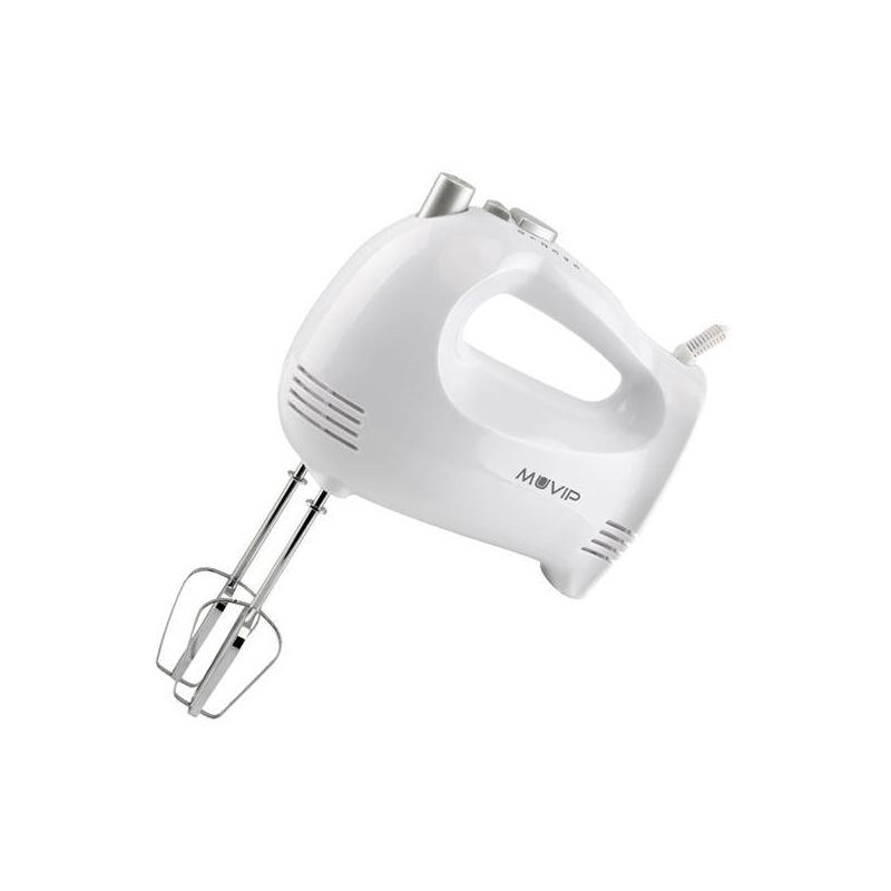 Batidora Amasadora Muvip  De Mano Para Reposteria 400w - 5 Velocidades - 2 Conjuntos De Varillas - Boton Turbo