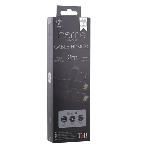 Cable Hdmi 2.0 T Nb 2m M/M 360° (Negro)