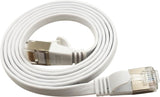 Flat U/Ftp Cat6a White 4m Awg 32/7, Pvc, 1 85x6mm Stp-Fl6a-00400-Wh